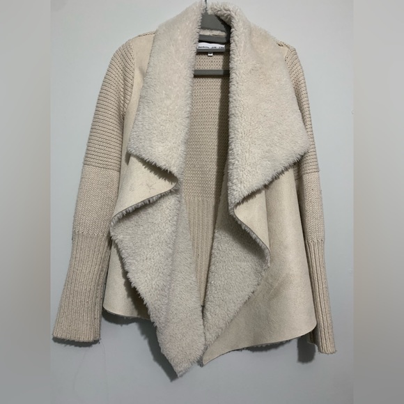 SUEDE KNIT CARDIGAN - Picture 1 of 4
